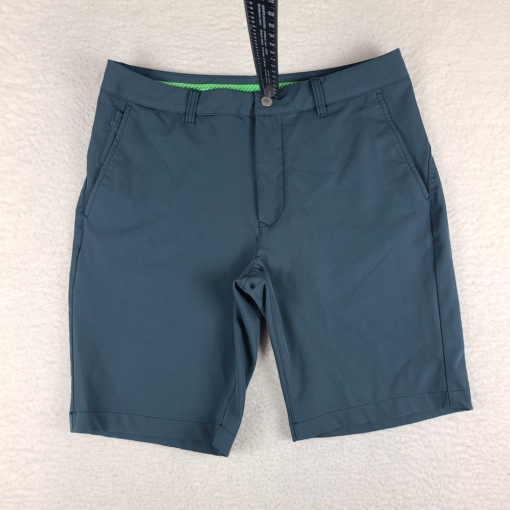 BONOBOS Shorts Mens 34 Green Teal‎ 10" Inseam Hybrid Chino Performance Golf